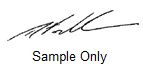 Sample digital signature